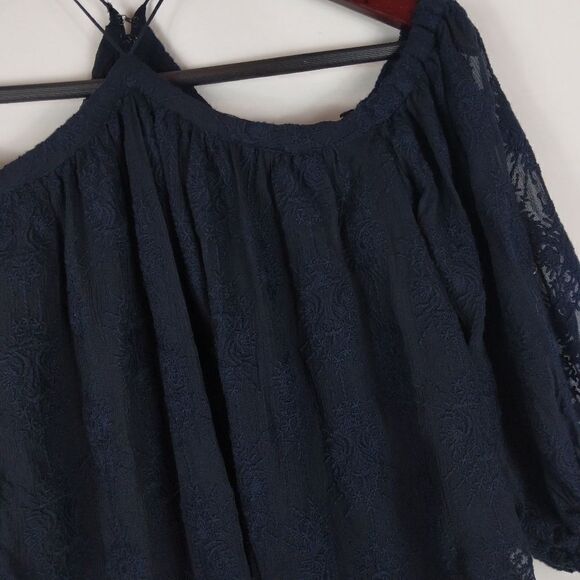 $295 Rebecca Taylor Embroidered Silk Open Shoulder - Picture 10 of 10